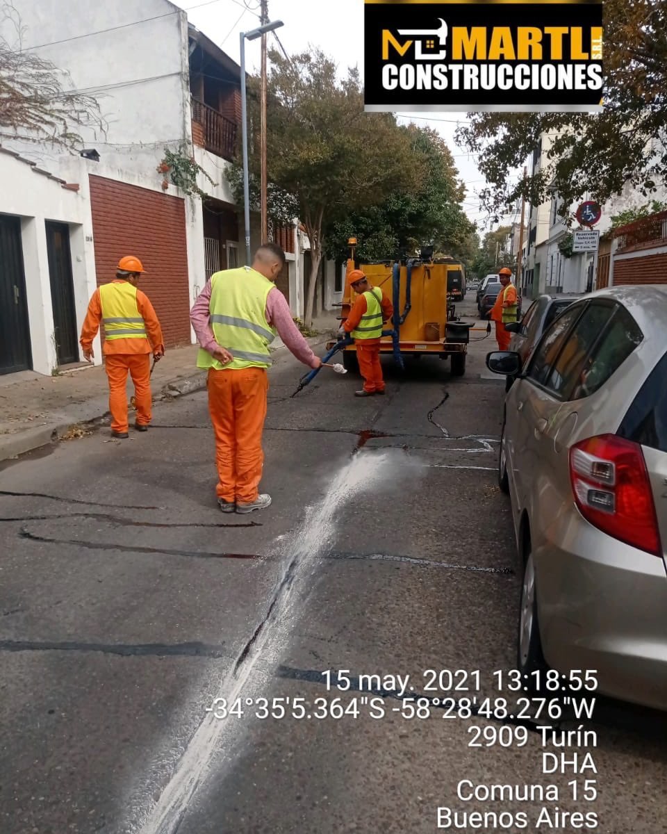 Sellado de grietas y fisuras en Comunas 9, 11 y 15 — Ciudad de Buenos Aires